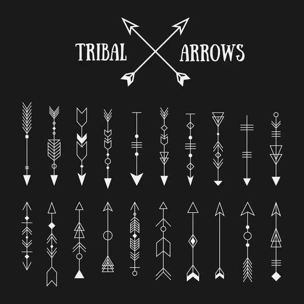 Set of tribal arrows — Stock Vector