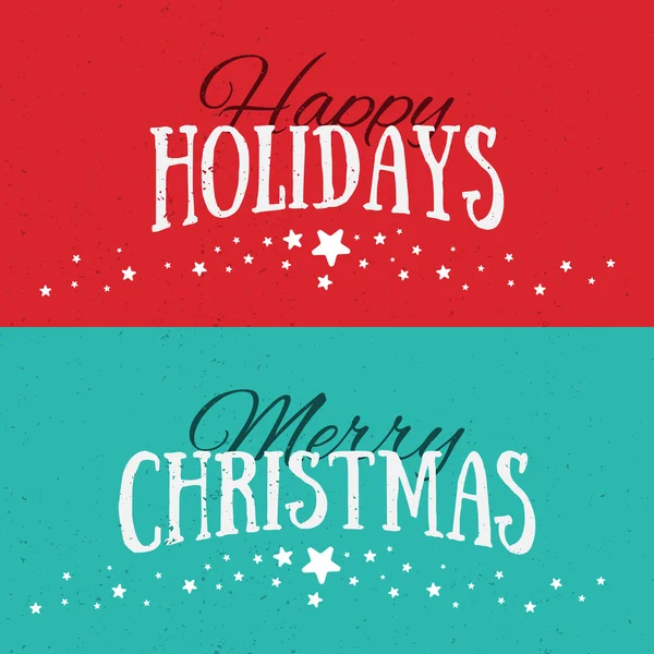 Ilustración de banners coloridos con Felices Fiestas — Vector de stock