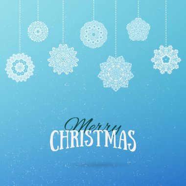 Kar taneleri arka plan asılı ile Frost Noel arka plan