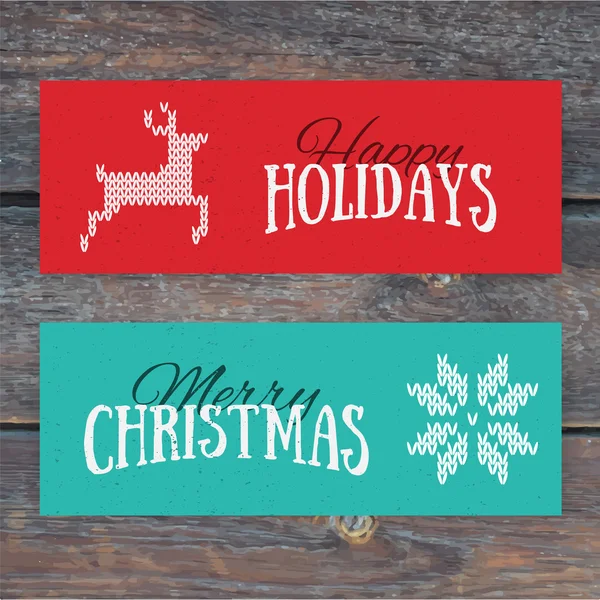 Tarjetas con Felices Fiestas — Vector de stock