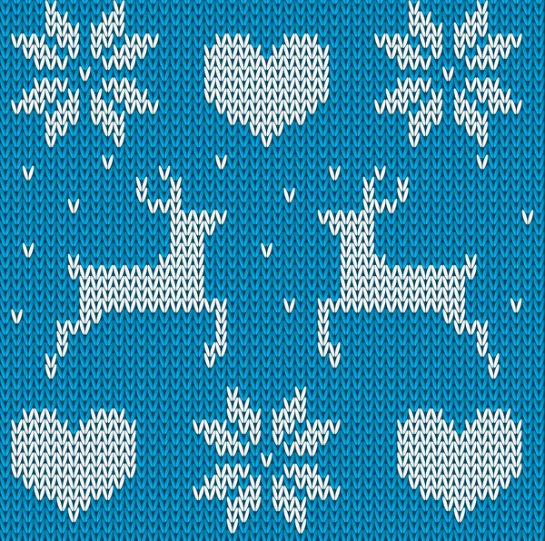 Sweater with deer in Norwegian style — Stock Vector
