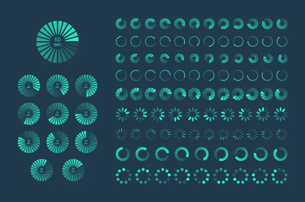 Fremskridt lastning Sæt af indikatorer . – Stock-vektor