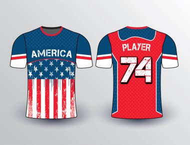 Vatansever Amerikan bayrak desenli forma tüm beyzbol softball esports takımı takımları için.