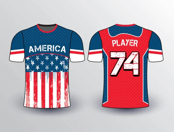 Vatansever Amerikan bayrak desenli forma tüm beyzbol softball esports takımı takımları için.