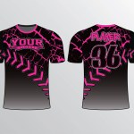 Softbol Grandes Marcas Puntadas Llenas Negro Rosa Caliente Parte