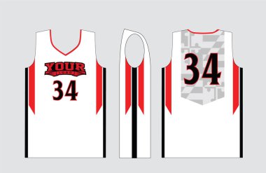 Basketbol spor malzemeleri şablonu tüm sporlar için mükemmel. Tasarımlar gündelik kıyafetlere, gömleklere, modaya ve her türlü spor kıyafetine uygun.. 