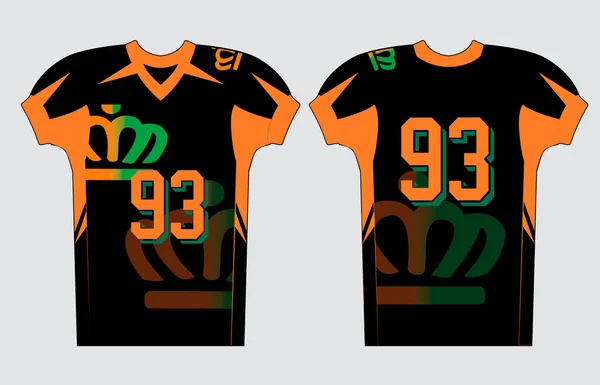 American Football Jersey Design Eleganckim Ostrym Dzikim Wyglądem Piłka Nożna — Wektor stockowy