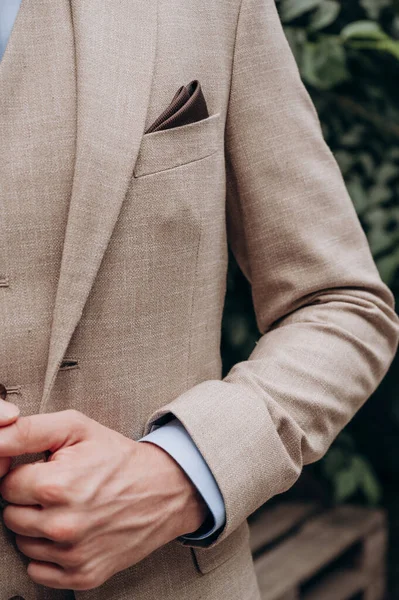 Terno Negócios Para Homem Smoking Terno Três Peças — Fotografia de Stock