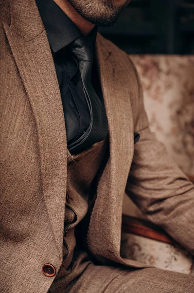 Business Suit Man Tuxedo Three Piece Suit — Stock Photo, Image