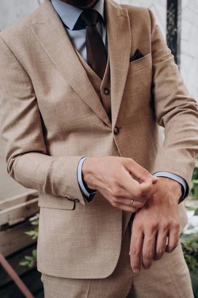 Business Suit Man Tuxedo Three Piece Suit — Stock Photo, Image
