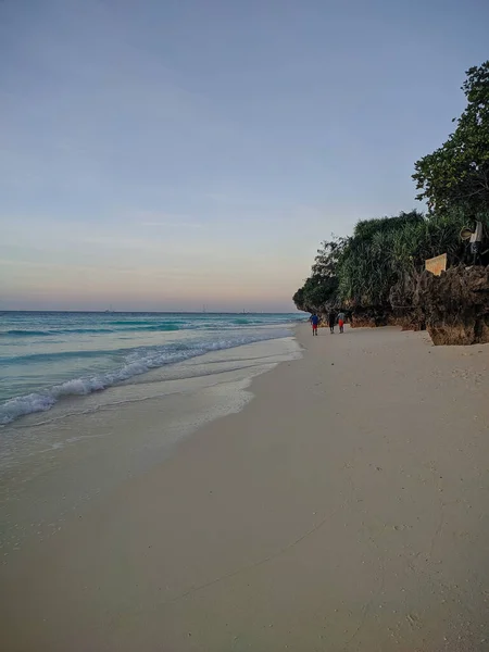 Sansibar Tansania Dezember 2019 Sonnenuntergang Strand Von Kendwa Ruhiges Meer — Stockfoto