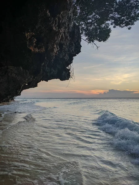 Zanzibar Tanzania Grudnia 2019 Droga Plaży Kendwa Wzdłuż Oceanu Zachodzie — Zdjęcie stockowe