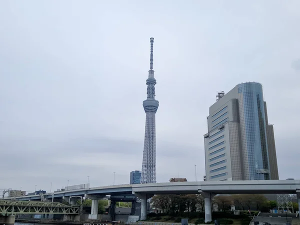 エイプリル社2018年3月 東京スカイツリーの眺め タワーは観光客に非常に人気があります — ストック写真