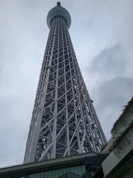 Tokyo Japonyan Nisan 2018 Yüksek Tokyo Skytree Manzarası Kule Turistler — Stok fotoğraf