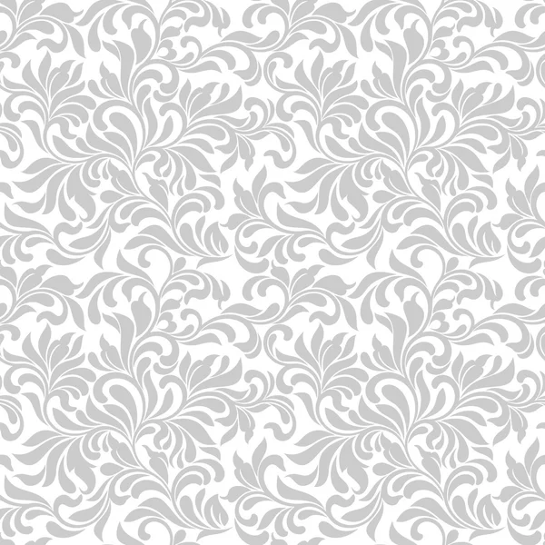 Elegant seamless pattern with floral tracery on a white background