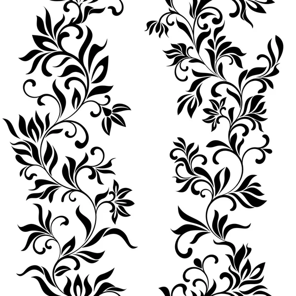 Naadloze vector patroon: fantastische bloemen op een witte achtergrond. Vintage stijl. Het patroon kan worden gebruikt voor het bedrukken op textiel, behang, verpakking — Stockvector