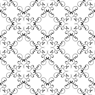 Klasik seamless modeli ile dekorasyon oyma beyaz zemin üzerinde. Vintage tarzı duvar kağıdı