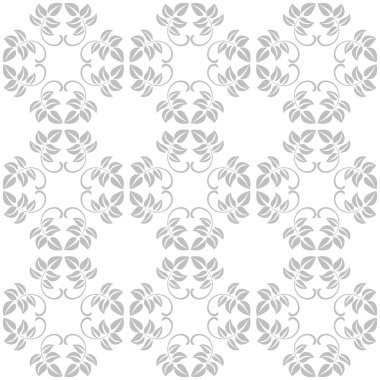 Beyaz bir arka plan üzerinde yaprakların dikişsiz desen. Vintage tarzı. Desen tekstil, duvar kağıdı, ambalaj baskı için kullanılabilir