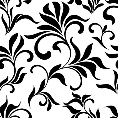 Çiçek seamless modeli. Soyut seamless modeli çiçekli