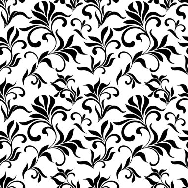 Seamless modeli: beyaz zemin üzerine çiçek