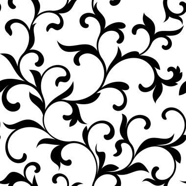 Beyaz bir arka plan üzerinde oyma ile klasik seamless modeli. Vin