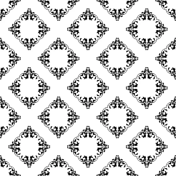 Classical seamless pattern with decoration tracery on a white ba — Stock Vector