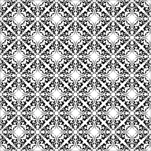 Classical seamless pattern with decoration tracery on a white ba — Stock Vector