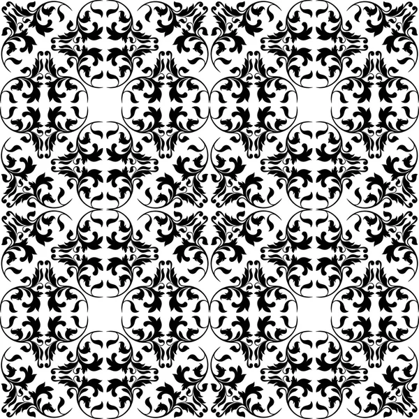 Classical seamless pattern with decoration tracery on a white ba — Stock Vector