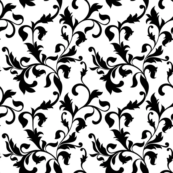 Classic seamless pattern with tracery on a white background. Vin — Stock Vector