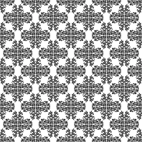 Classical seamless pattern with decoration tracery on a white ba — Stock Vector