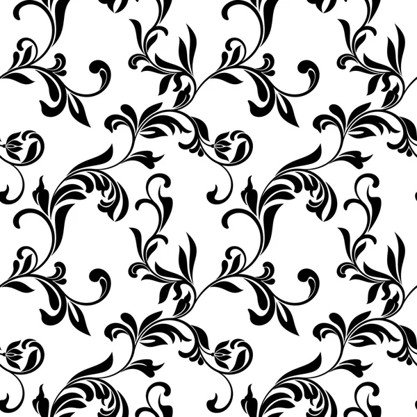 Seamless pattern with white floral tracery on a white background — Stock Vector