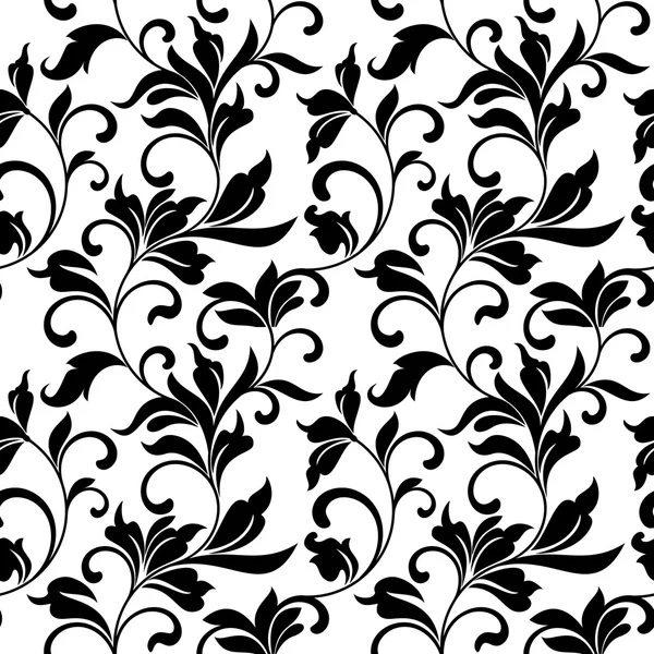 Élégant motif sans couture avec tracé classique sur un fond blanc — Image vectorielle
