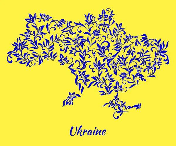 Ukrayna Haritası bir çiçek tasarım yapılan