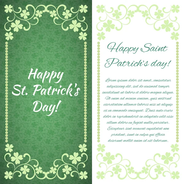 Card - Happy St. Patrick's Day! There is a place for text — Stock Vector