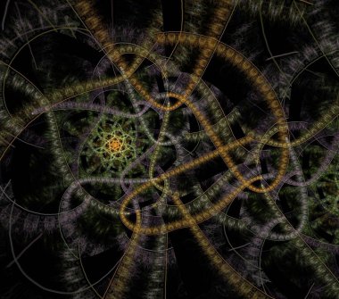 Çizimler saykodelik fraktal fraktal fraktal geometrik renkli süsleme 3D