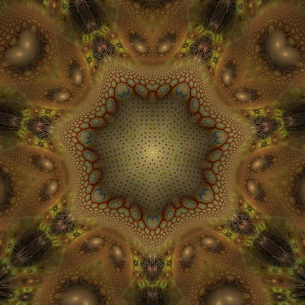 Kaleidoskop Abstraktart Schöne Phantasie Fraktale Grafische Illustration — Stockfoto