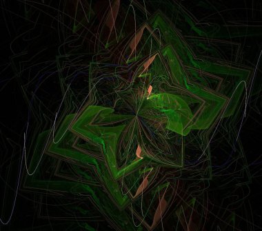 Çizimler saykodelik fraktal fraktal fraktal geometrik renkli süsleme 3D