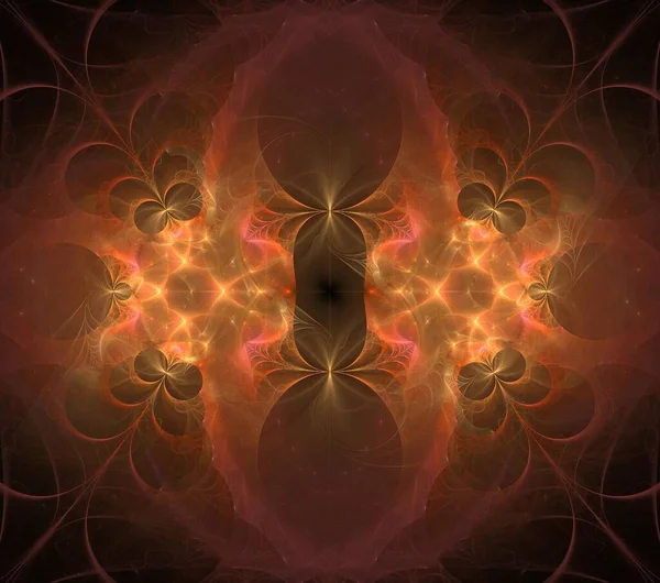 Ilustracje Psychodeliczny Fraktalny Futurystyczny Geometryczny Kolorowy Ornament Render — Zdjęcie stockowe