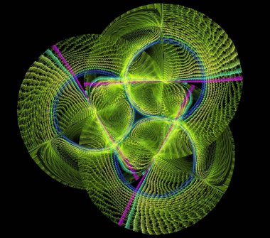 Çizimler saykodelik fraktal fraktal fraktal geometrik renkli süsleme 3D