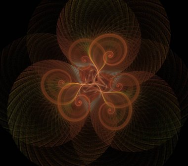 Çizimler saykodelik fraktal fraktal fraktal geometrik renkli süsleme 3D