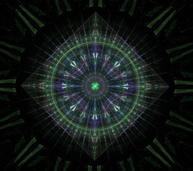 Çizimler saykodelik fraktal fraktal fraktal geometrik renkli süsleme 3D