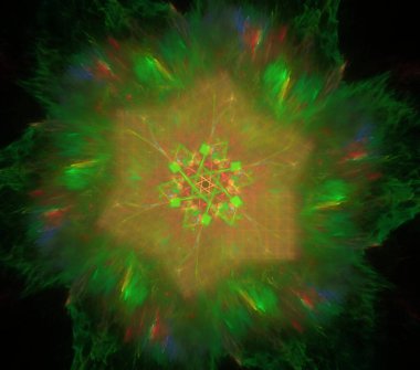 Çizimler saykodelik fraktal fraktal fraktal geometrik renkli süsleme 3D