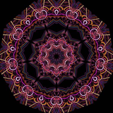 Kaleydoskop soyut güzel fantezi fraktal çizim 