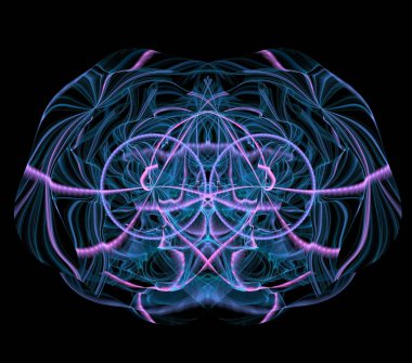 Ilustrations psychedelic fraktal fraktal geometrik renkli süsleme 3D