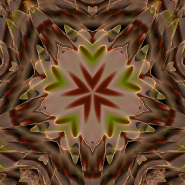 Kaleydoskop soyut sanat güzel fantezi fraktal resimli mandala