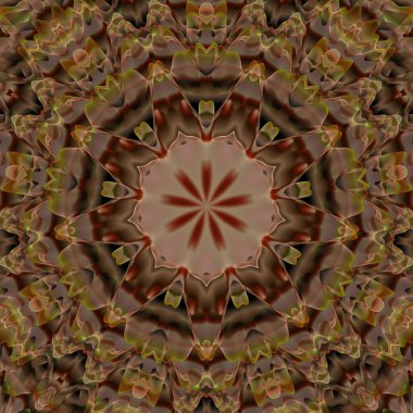 Kaleydoskop soyut sanat güzel fantezi fraktal resimli mandala