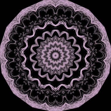 Kaleydoskop soyut sanat güzel fantezi fraktal resimli mandala