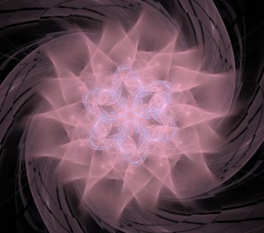 Çizimler saykodelik fraktal fraktal fraktal geometrik renkli süsleme 3D