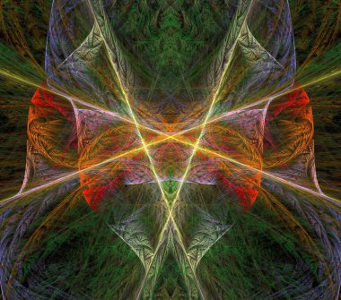 Çizimler saykodelik fraktal fraktal fraktal geometrik renkli süsleme 3D