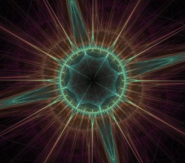 Çizimler saykodelik fraktal fraktal fraktal geometrik renkli süsleme 3D